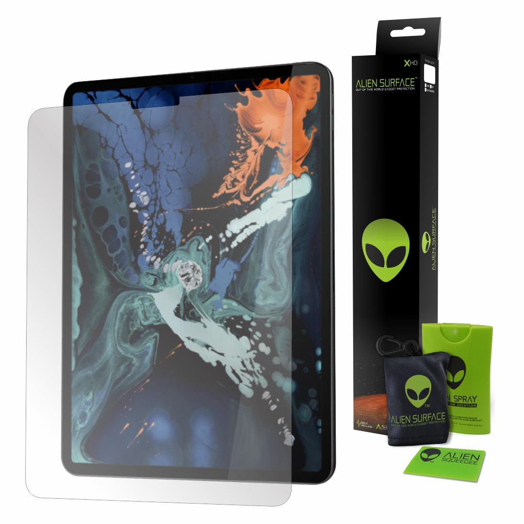 Folie Alien Surface HD, Apple iPad Pro 12.9 inch (2018), protectie ecran + Alien Fiber cadou