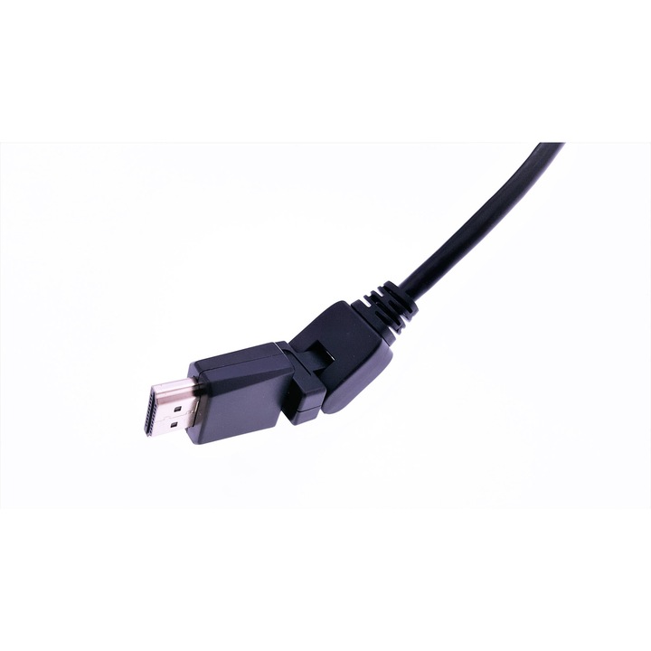 Cablu HDMI T-T 1.5m angular 360 grade x2