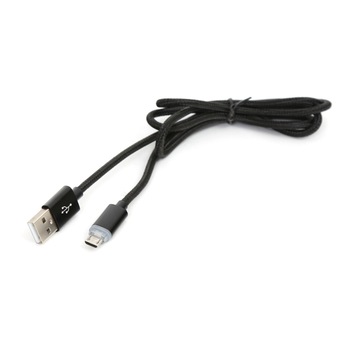 Cablu Omega USB 2.0 microUSB for smartphones, tablets LED PLUG 1M negru Cablu Omega USB 2.0 microUSB for smartphones, tablets LED PLUG 1M negru