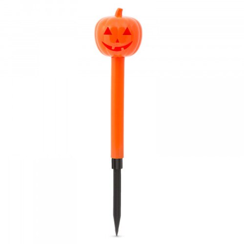 Lampa solara LED Motor Starter, model Dovleac Halloween, culoare rosu/alb, intrerupator ON/OFF, temperatura culoare 6500K, acumulator NiMh