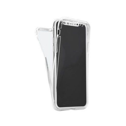 Husa din silicon 360 de grade,Eurocell, pentru iPhone XS Max, alb transparent