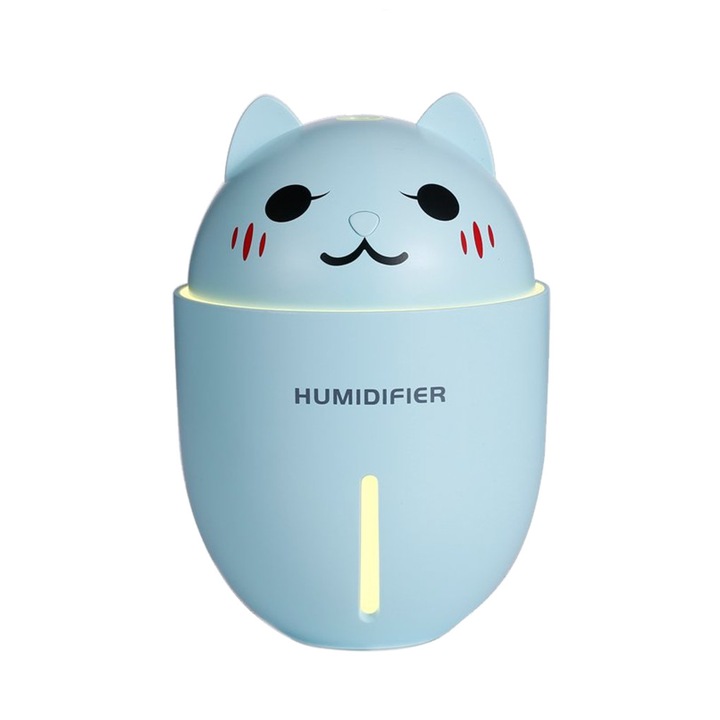 Овлажнител за детска стая Hippo G "Blue Adorable Pet" M-221 USB, 320 ml, функция таймер + нощна лампа и подвижен мини вентилатор