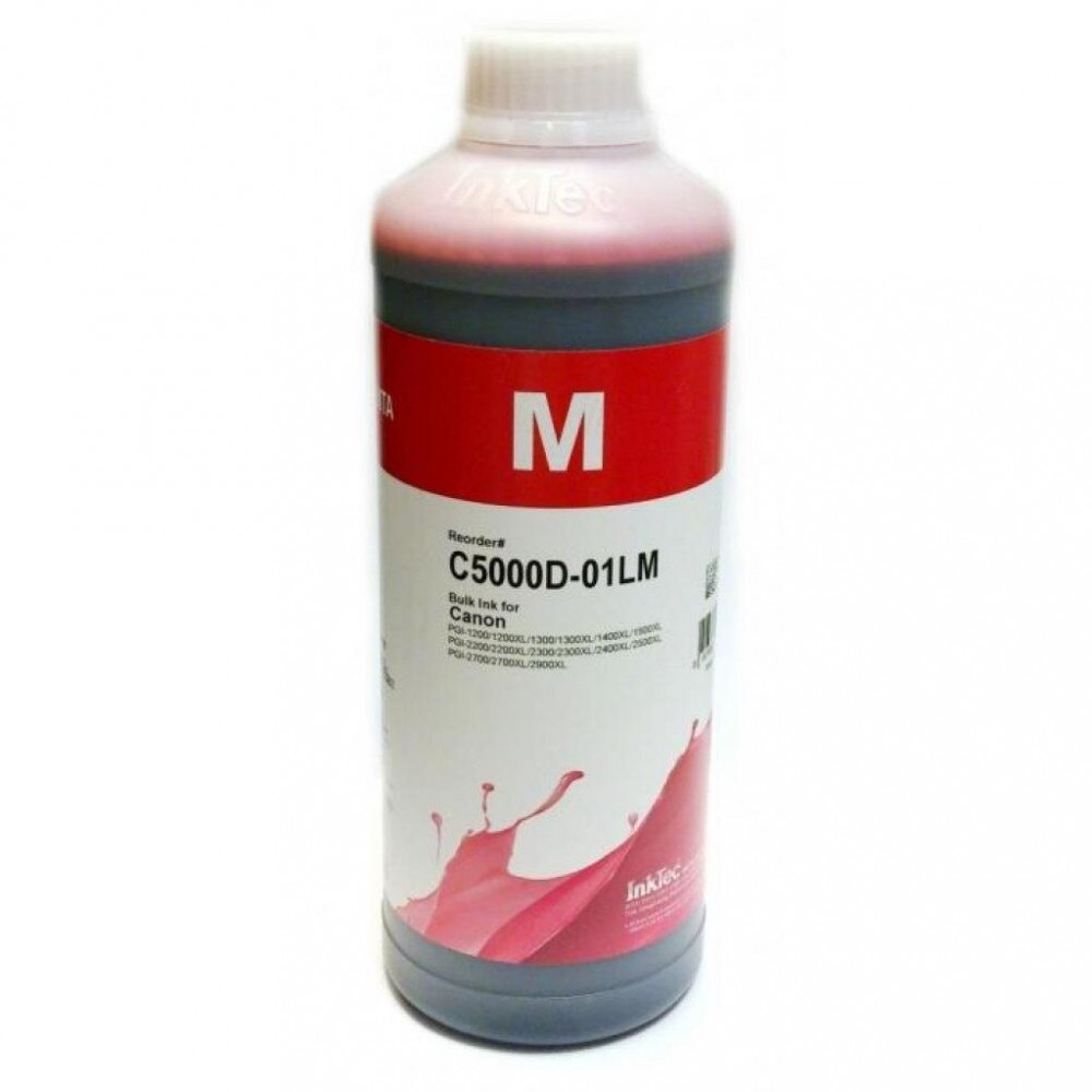 Flacon Cerneala INKTEC pentru Canon PGI-1200/1300/1400/1500/2500, MB2020/5020/5070/iB4020, Magenta, Dye, 1L
