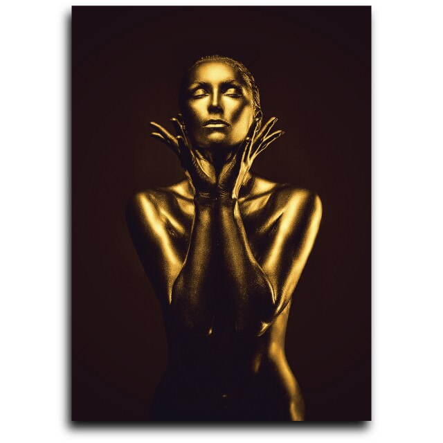 Tablou canvas, Gold Woman, 50 x 70 cm