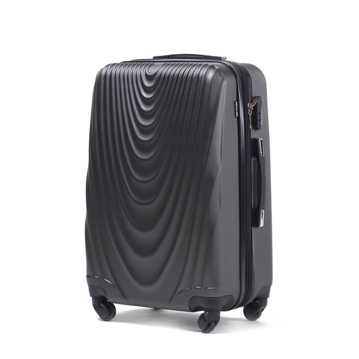 Wings, Falcon, nagy bőrönd, ABS, 4 kerekű, 76 cm, Antracit