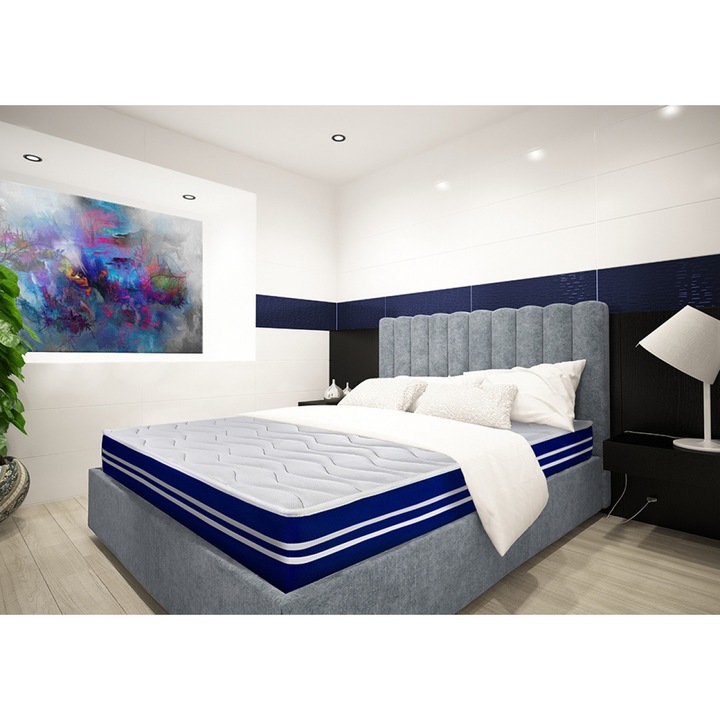 Saltea ortopedica, Green Future, Tri Flexa, 80x200x20 cm, spuma poliuretanica cu memorie, hipoalergenica, sistem aerisire, fermitate medie