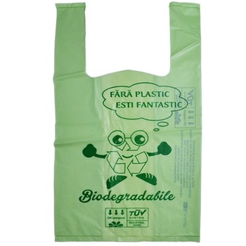 Pungi biodegradabile cu menere, ProCart, 25X40X16 cm, 2.5 kg, set 10 bucati Pungi biodegradabile cu menere, ProCart, 25X40X16 cm, 2.5 kg, set 10 bucati