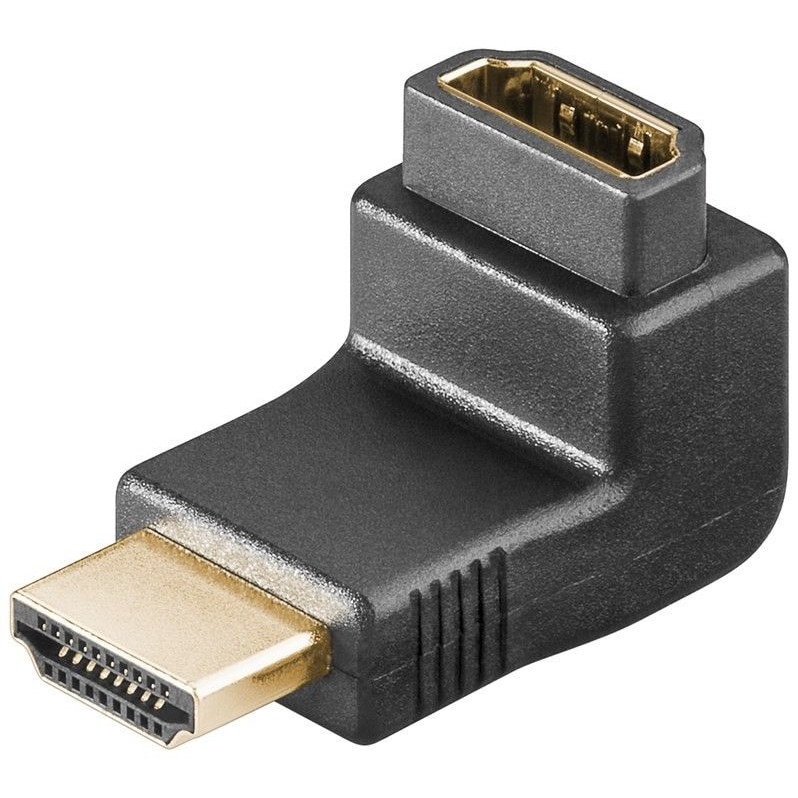 Adaptor HDMI tata -HDMI tata 90° culoare negru