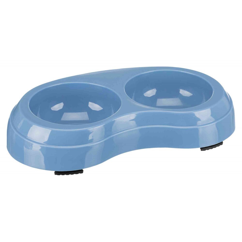 Castron Dublu Trixie Plastic 0.2 l/ 10 cm 24967
