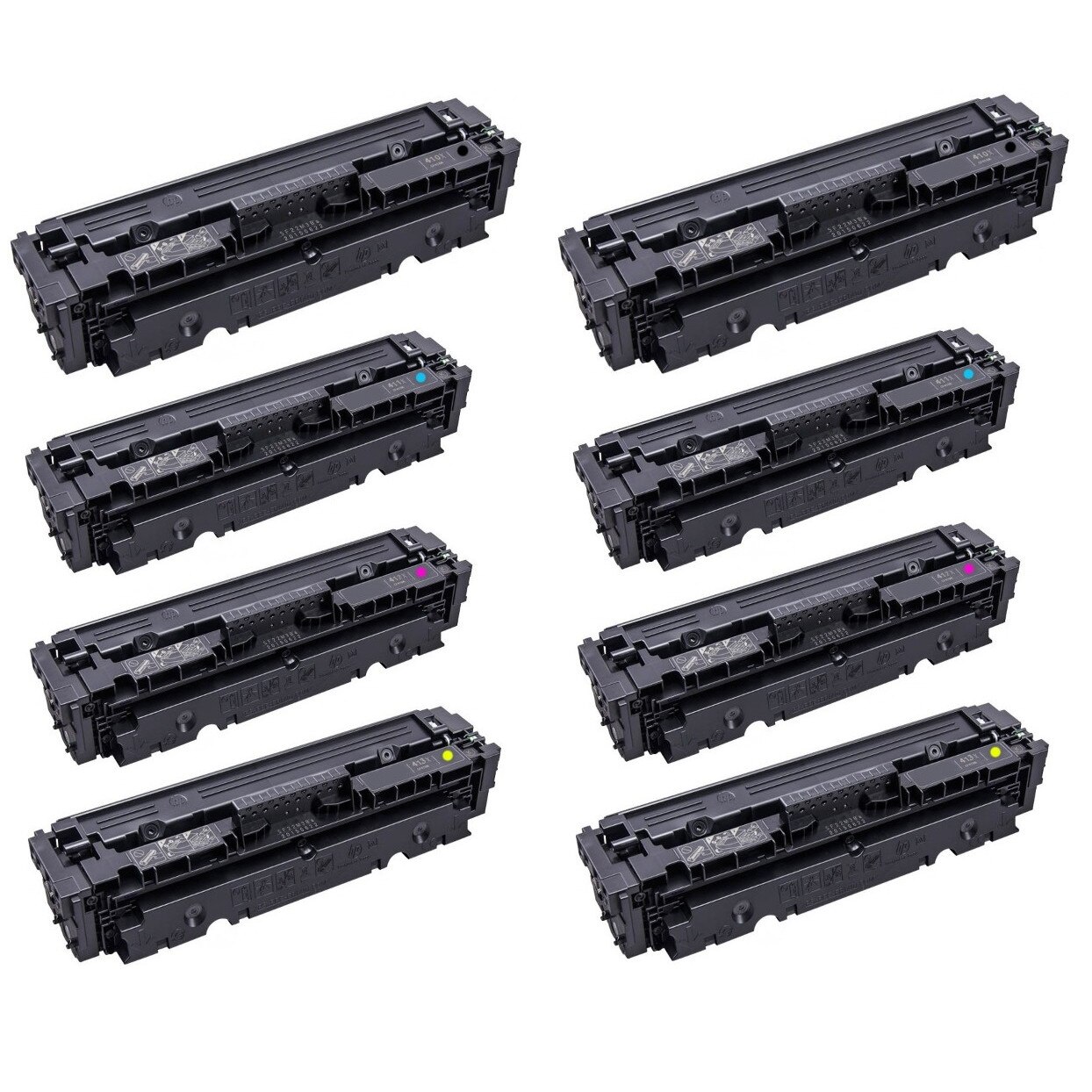Set 8 Cartuse 2BK/2C/2M/2Y Compatibile Pentru HP color LaserJet Pro M450/Pro M452/Pro M452 dn/Pro M452 dw/Pro M 452 nw/Pro M 470/MFP M377 dw/Pro MFP M477 fdn/MFP M477 fdw-2CF410A 4.6K/2CF411A 4.6K/2CF412A 4.6K/2CF413A 4.6K