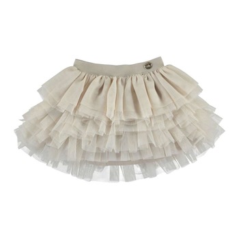 Fusta volanase asimetrice Champan fetita, Bej, 86 CM Fusta volanase asimetrice Champan fetita, Bej, 86 CM