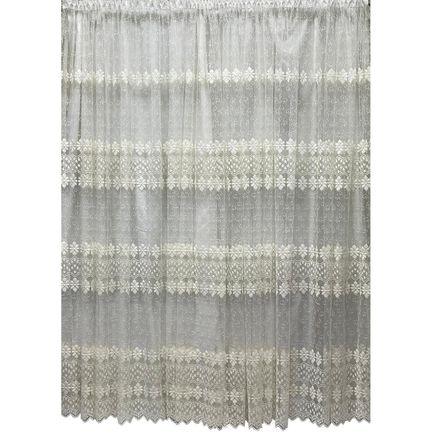 Perdea ivoire brodata 250X245cm cu rejansa by Liz Line-RD5925