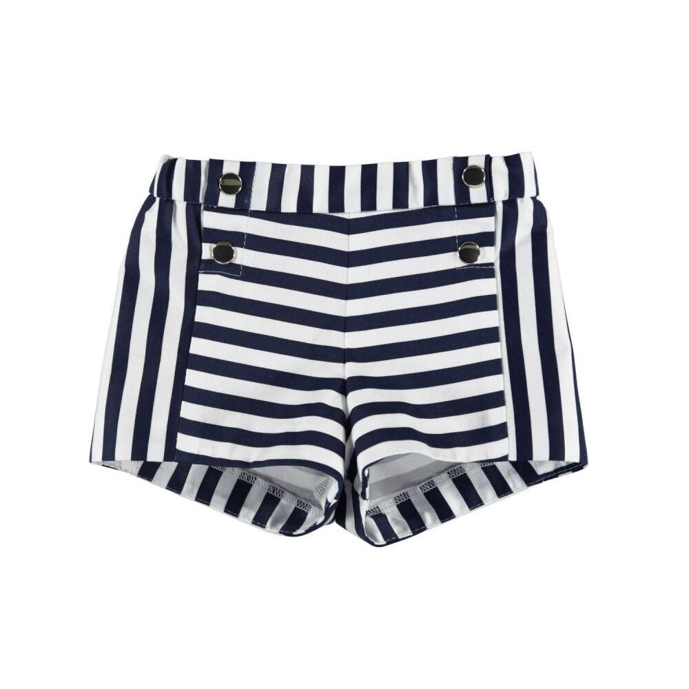 Pantaloni scurti cu dungi pentru fetite bleumarin