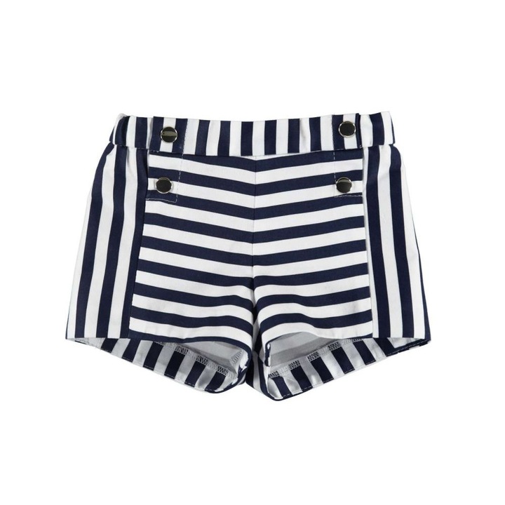 Pantaloni scurti cu dungi pentru fetite bleumarin 36 luni