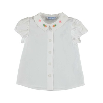 Bluza cu guler si broderie fetita Geranio Bluza cu guler si broderie fetita Geranio