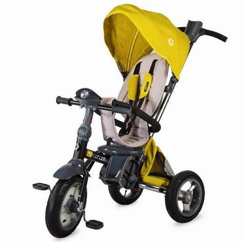 Tricicleta Multifunctionala 4 In 1 Coccolle Velo Air - Galben Tricicleta Multifunctionala 4 In 1 Coccolle Velo Air - Galben