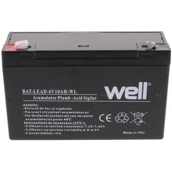 Acumulator plumb acid Well, 6V, 10Ah Acumulator plumb acid Well, 6V, 10Ah