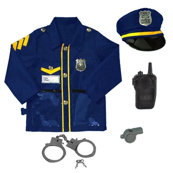Costum agent de politie Le Sheng, accesorii incluse, 3 ani+ Costum agent de politie Le Sheng, accesorii incluse, 3 ani+
