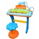 Orga de jucarie cu scaunel si microfon pentru copii, 3 octave, sunete si lumini - 6617A