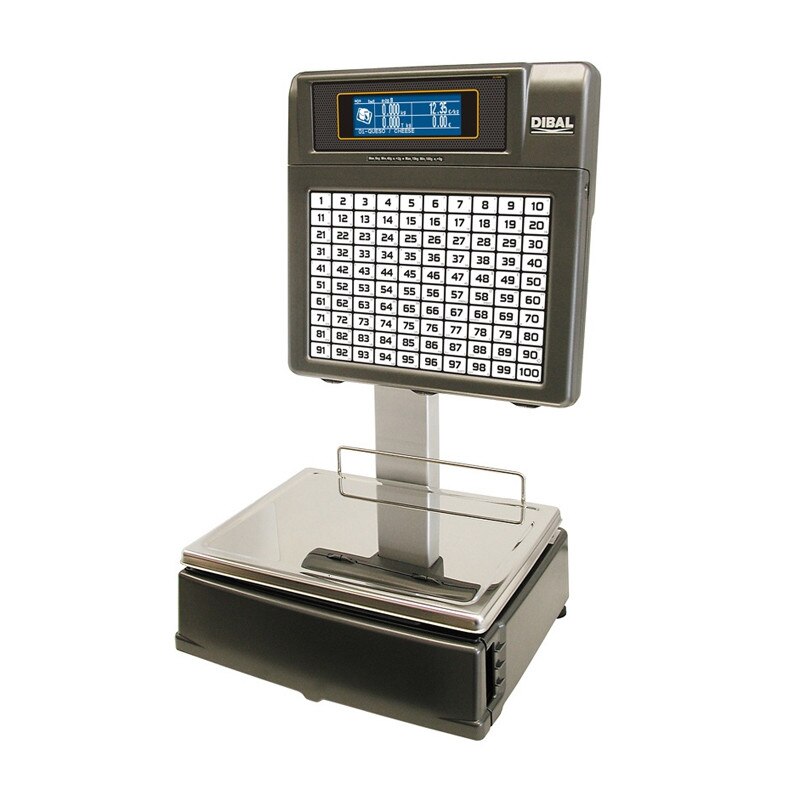 Cantar cu imprimanta de etichete Dibal 500 MISTRAL-525 cu brat 6/15 kg