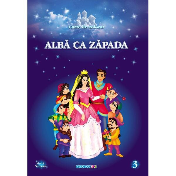 Alba ca Zapada. Carte de colorat cu povesti