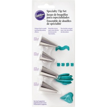 Set dui de ornare cu model decor, 4 bucati - Wilton Set dui de ornare cu model decor, 4 bucati - Wilton