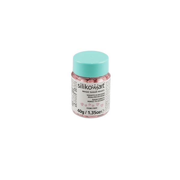 Decoratiuni comestibile in forma de inimioare, 40 g, Silikomart