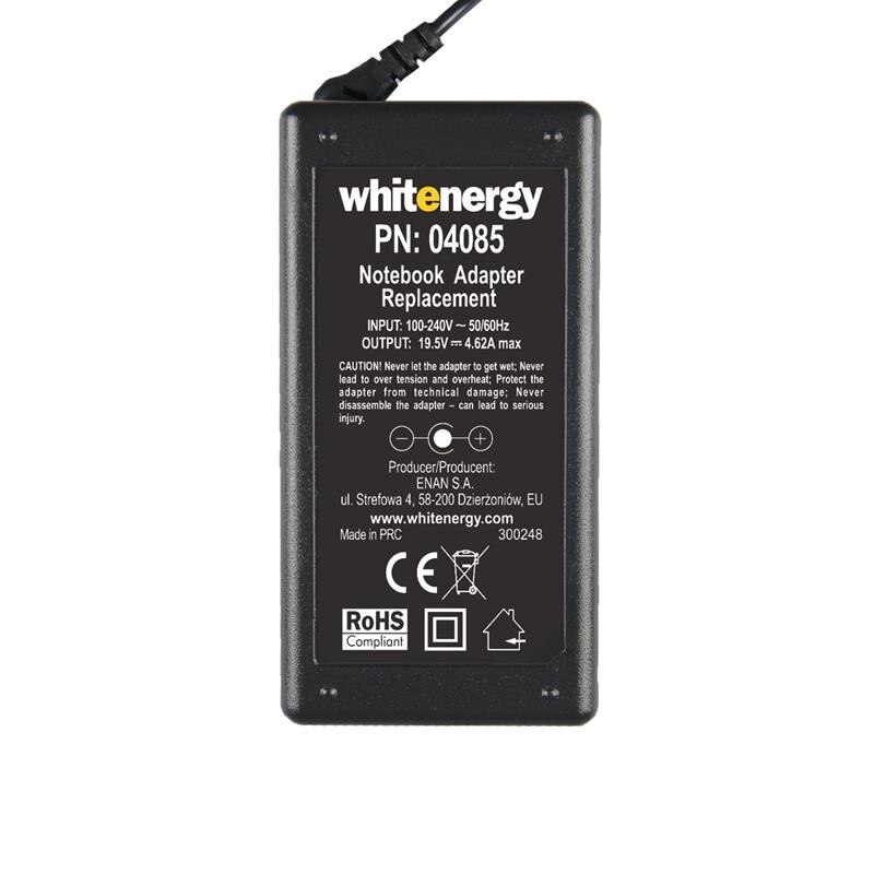 Adaptor incarcator Whitenergy AC 19.5V/4.62A, 90W, conector 7.4x5.0mm cu pin Dell