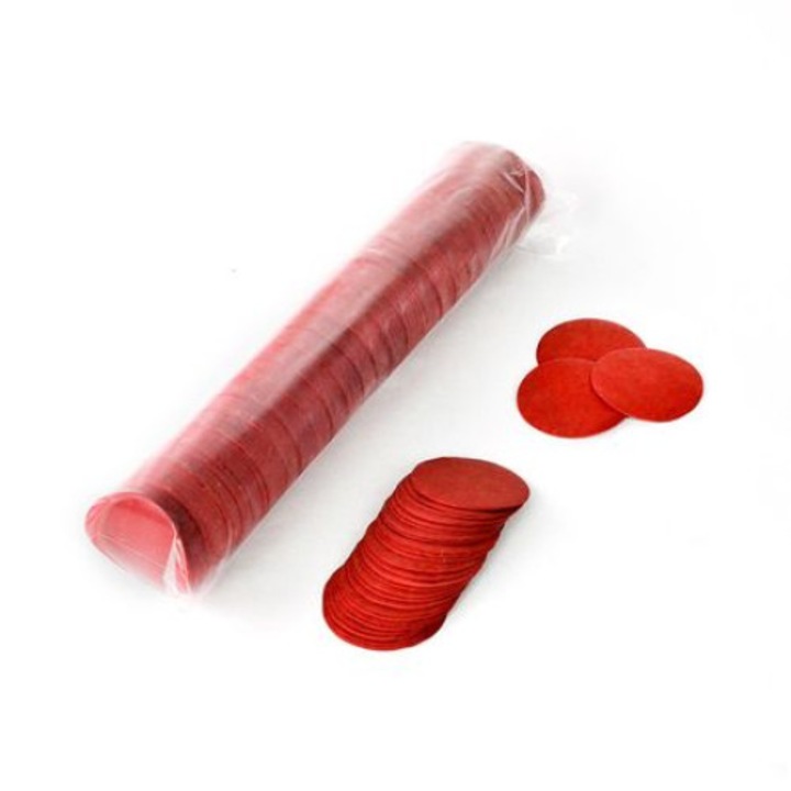 1 kg-os zacskó konfetti léggömbökhöz, Kerek, Piros
