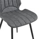 [en.casa]® Étkezőszék Pohorje 6 darabos párnázott műbőr design szék szett 77 x 57,5 x 46 cm sötétszürke