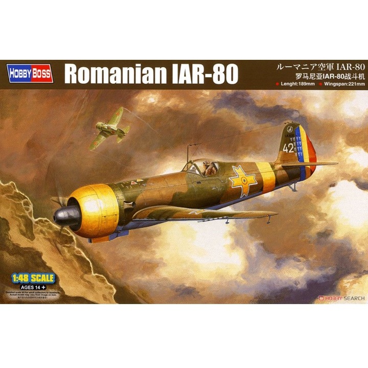 IAR 80 Romanian Fighter 1:48 Hobby Boss 81757 Kit Macheta Aeromodele de construit +14ani