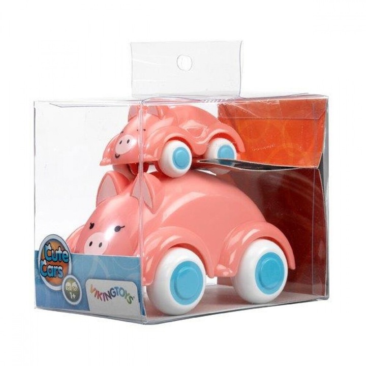 Set Masini Porc VikingToys Mama si bebelusii 81054, Multicolor, 2 modele set, 8cm Si 12cm