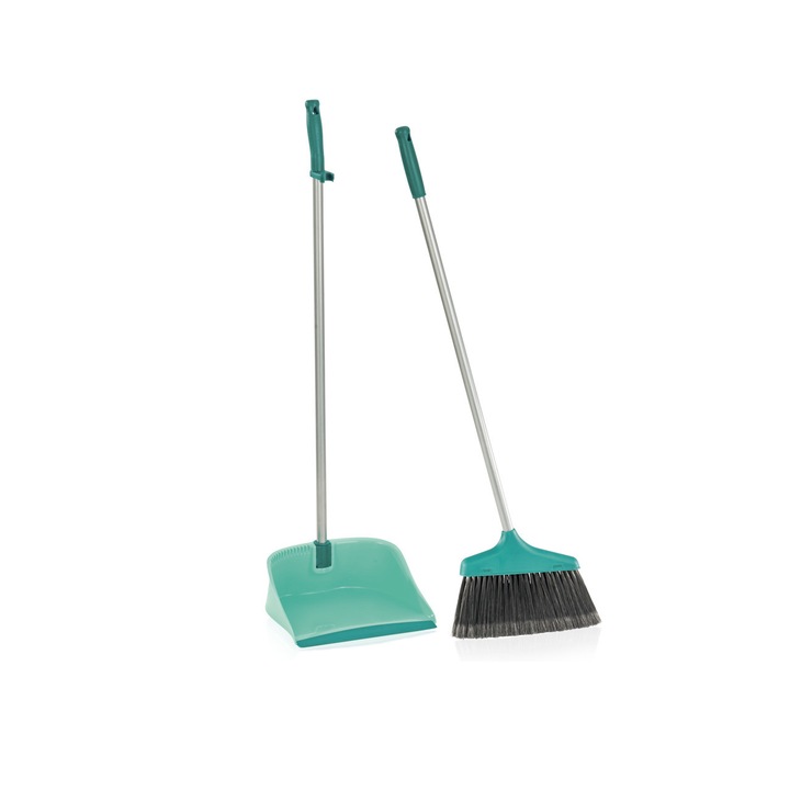 Комплект метла с лопатка с остъргващ ръб Leifheit