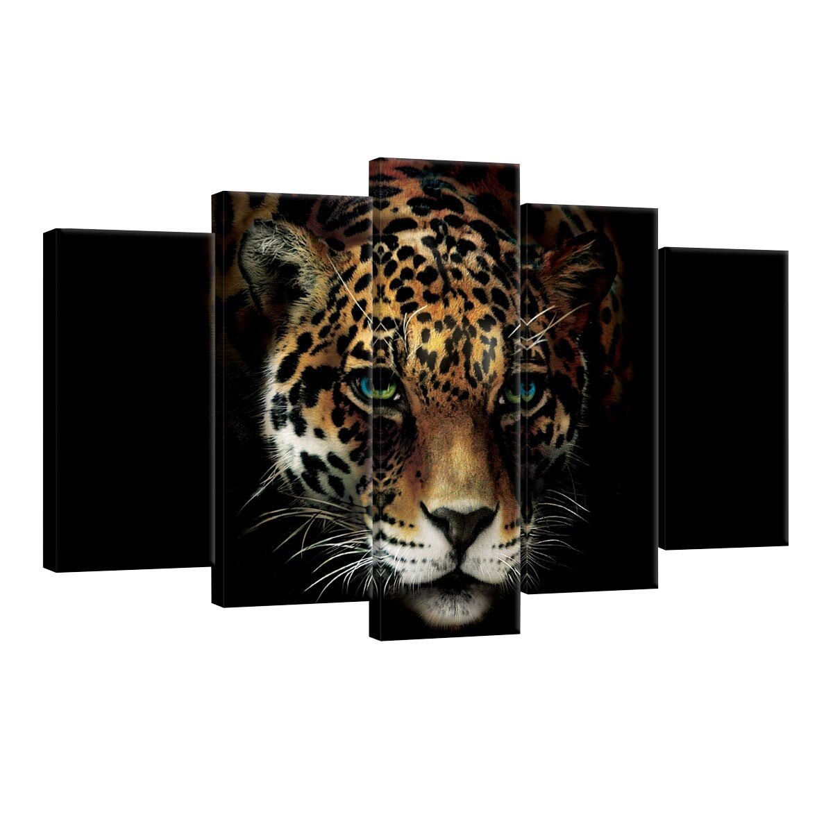 Set Tablouri DEGRETS 78451 Canvas, 60 x 100 cm, 5 piese (2x40x20 cm, 2x50x20 cm, 1x60x20 cm), Jaguar