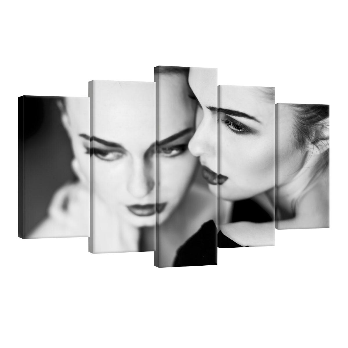 Set Tablouri DEGRETS 78455 Canvas, 60 x 100 cm, 5 piese (2x40x20 cm, 2x50x20 cm, 1x60x20 cm), Mila