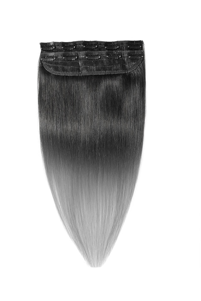 Extensii Par Natural TRESA PLATINUM Ombre Negru/Gray 50 cm