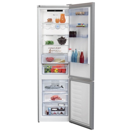 Combina frigorifica Beko RCNA406E40XB, 362 l, Clasa A+++, H 203 cm, NeoFrost Compartiment 0°C, Kitchen Fit, 203 cm, Argintiu