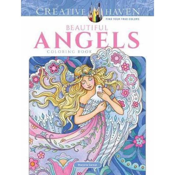 Creative Haven Beautiful Angels Coloring Book
