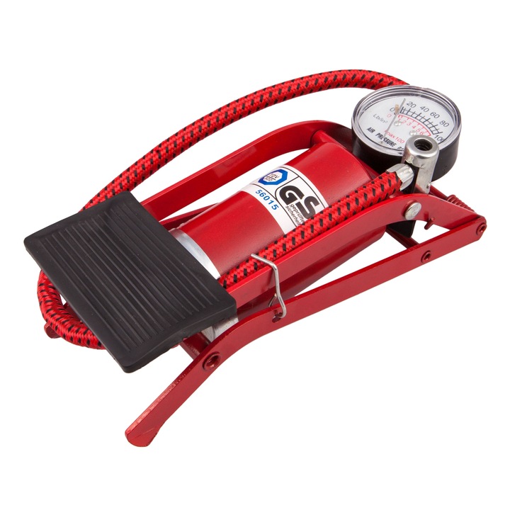 Pompa aer picior cu manometru 4cars