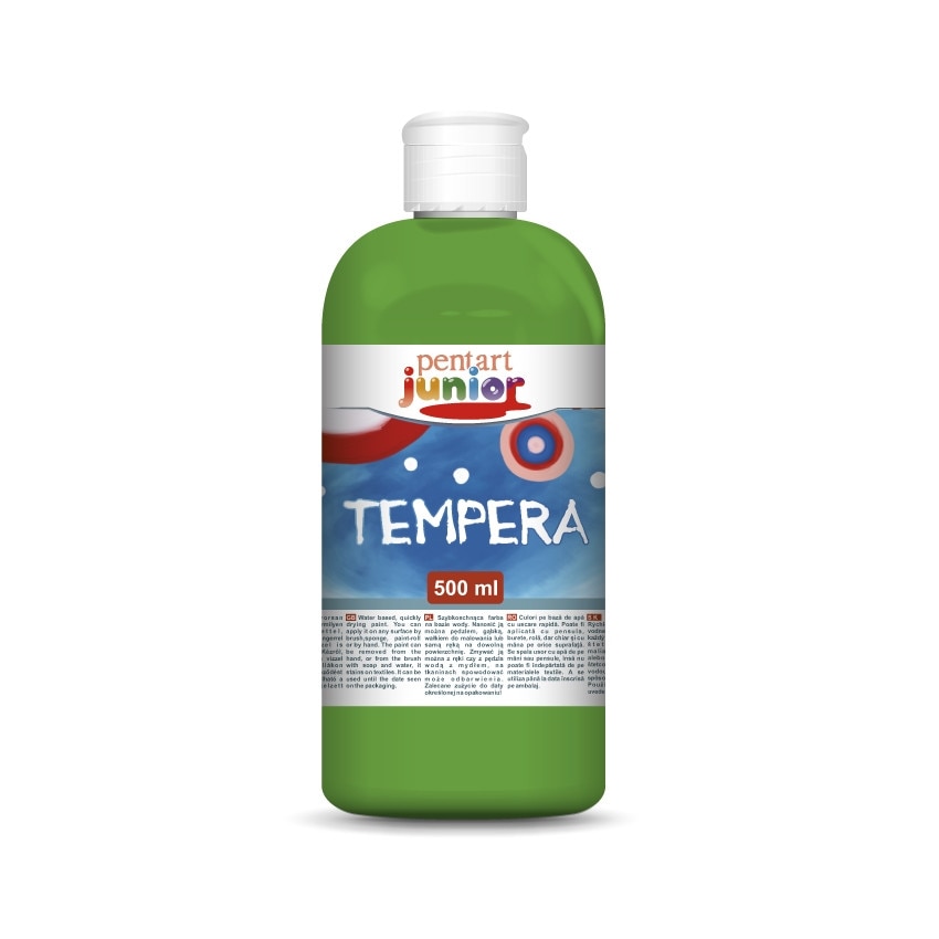Vopsea tempera pe baza de apa Pentart junior - verde deschis, 500 ml