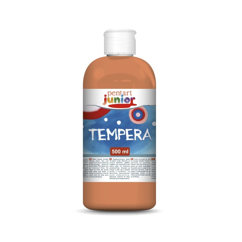 Vopsea tempera pe baza de apa Pentart junior - portocaliu, 500 ml