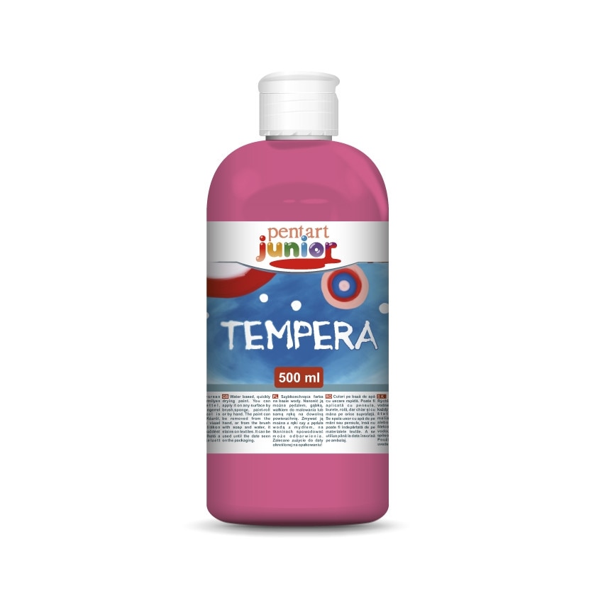 Vopsea tempera pe baza de apa Pentart junior - magenta, 500 ml