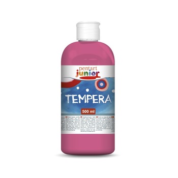 Vopsea tempera pe baza de apa Pentart junior - magenta, 500 ml Vopsea tempera pe baza de apa Pentart junior - magenta, 500 ml