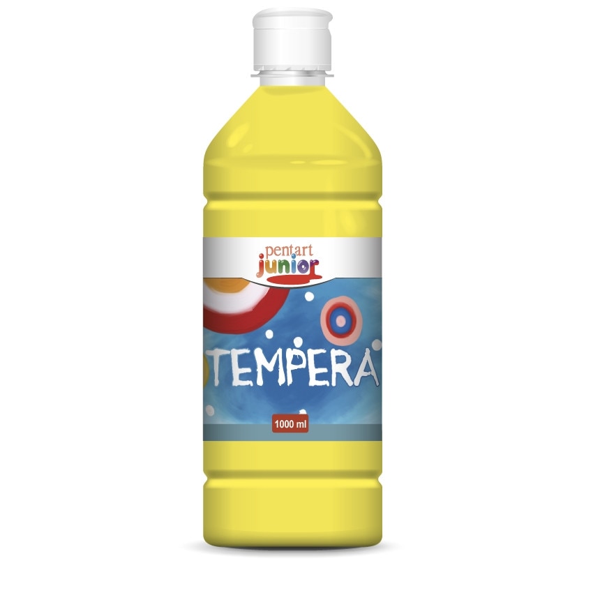 Vopsea tempera pe baza de apa Pentart junior - galben, 1000 ml