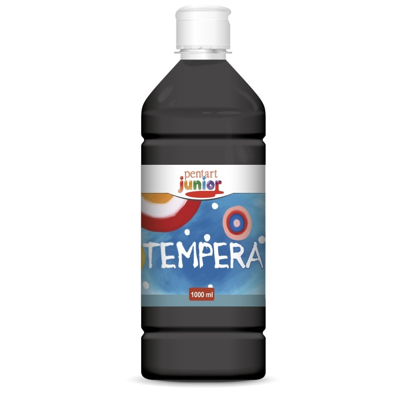 Vopsea tempera pe baza de apa Pentart junior - negru, 1000 ml
