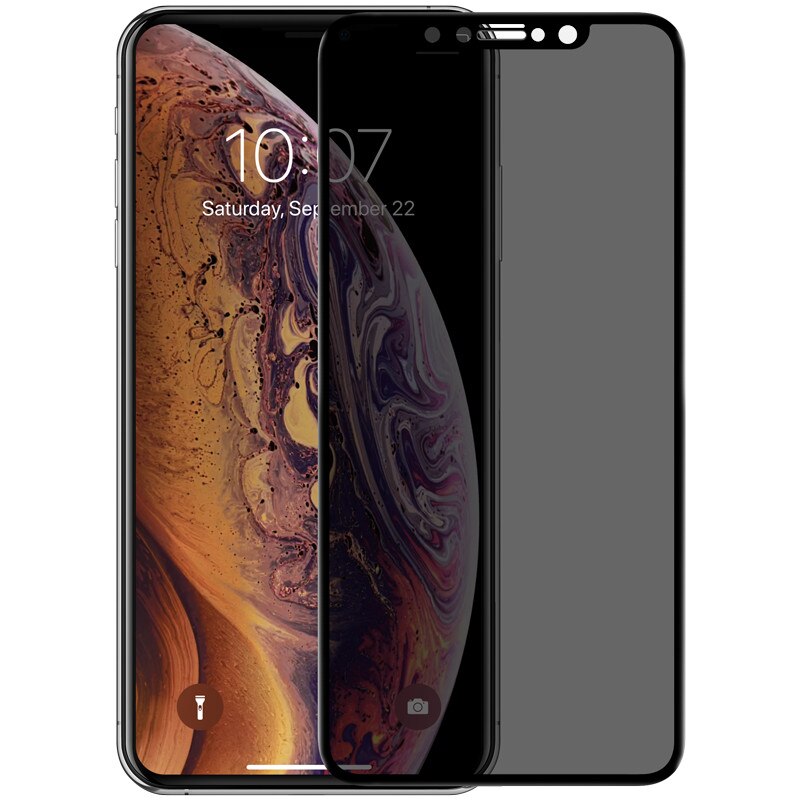 Folie de protectie tempered glass iPhone XS MAX Nillkin 3D AP+ MAX Negru Privacy
