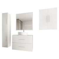 Set Modular Baie Eos 2 Alb Lucios, MDF