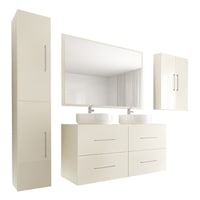 Set Modular Baie Eos 3 Crem Lucios, MDF