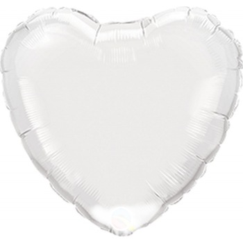 Balon mini folie alb in forma de inima - 10 cm, umflat + bat si rozeta, Qualatex 22846, 1 buc Balon mini folie alb in forma de inima - 10 cm, umflat + bat si rozeta, Qualatex 22846, 1 buc