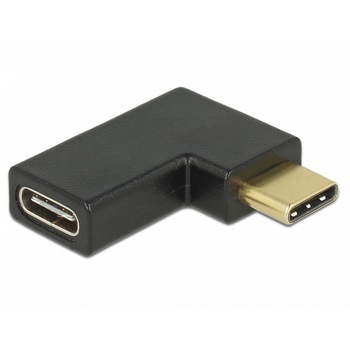 Adaptor USB-C 3.1 Gen 2 unghi 90 grade stanga/dreapta, Delock 65915 Adaptor USB-C 3.1 Gen 2 unghi 90 grade stanga/dreapta, Delock 65915